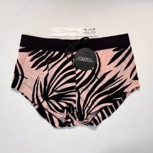 Andrew Christian Size M Sheer Mesh Workout - Jogging Shorts - Black/Pink Sand